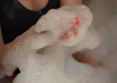 Spa with foam